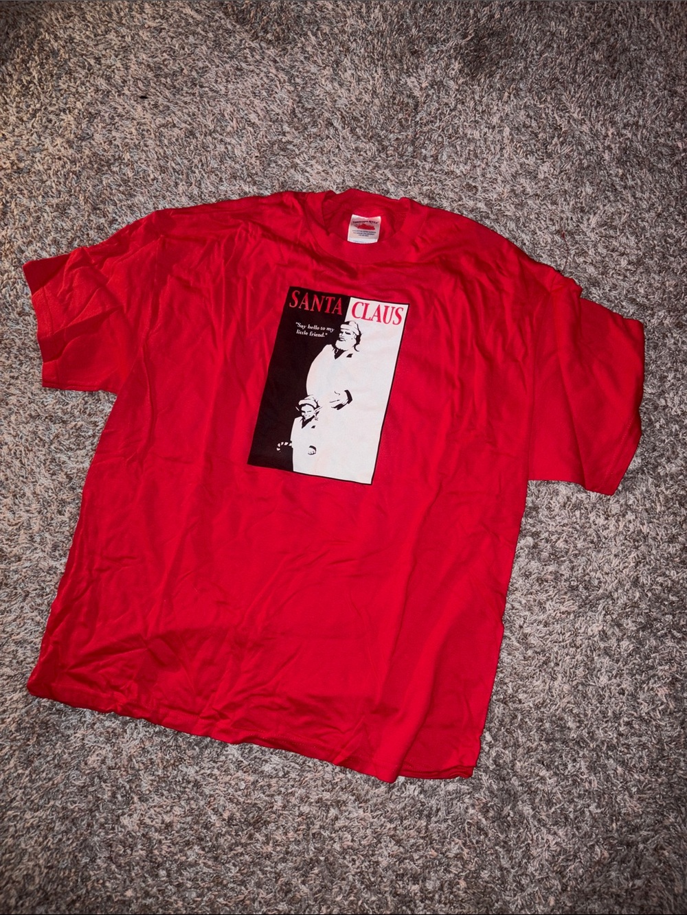 Red Santa Claus Graphic Tee - Men